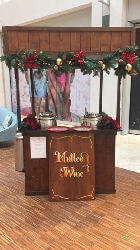 Winter themed mulled wine cart